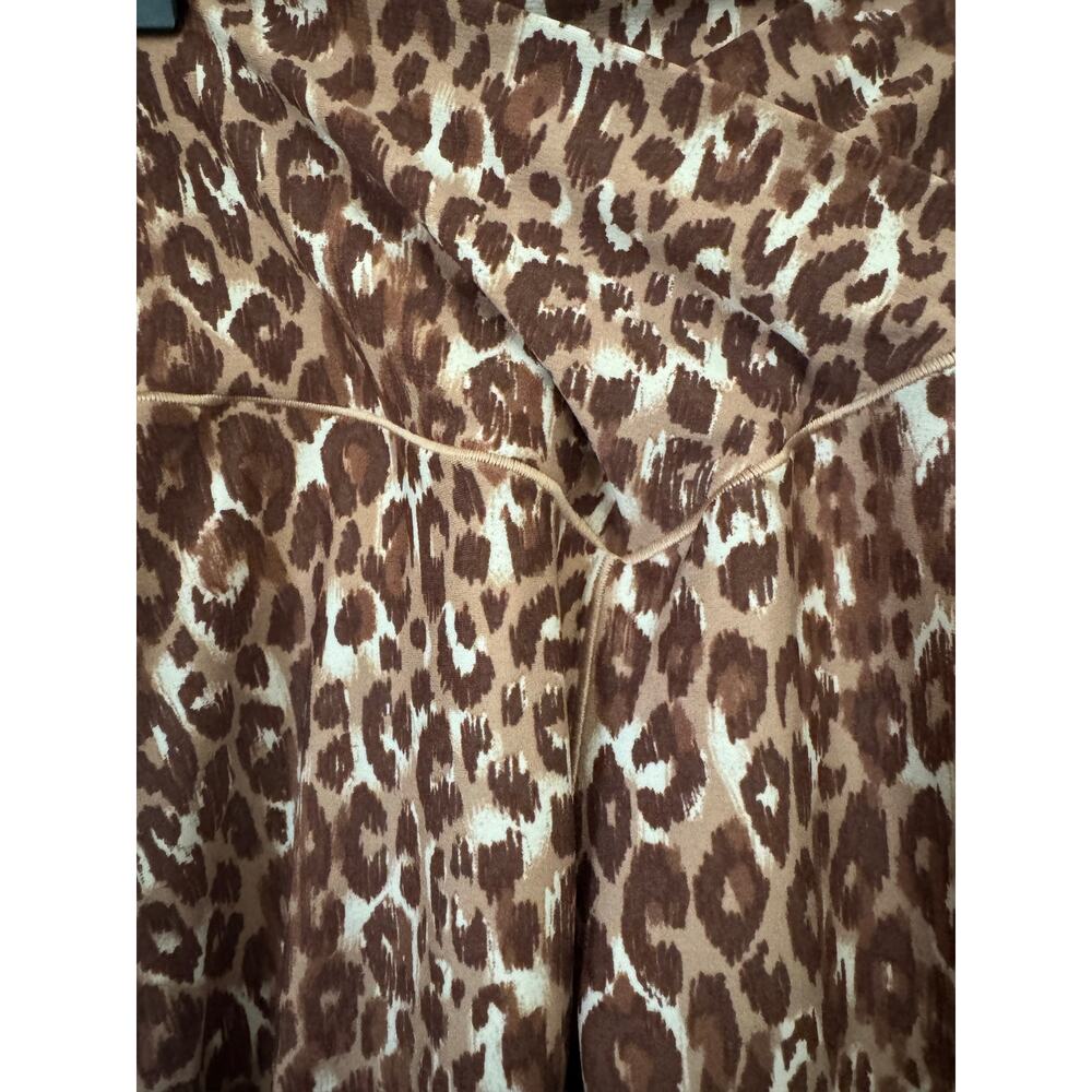 Offline By Aerie Real Me Leopard Leggings XS High Waisted Crossover Brown - Picture 4 of 8